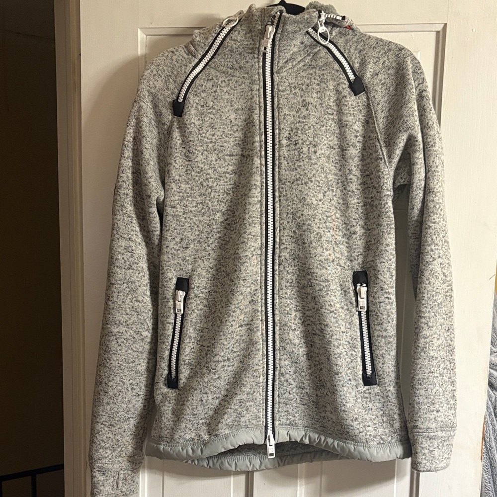 Superdry Heather Gray Fleece Hoodie - Worn once